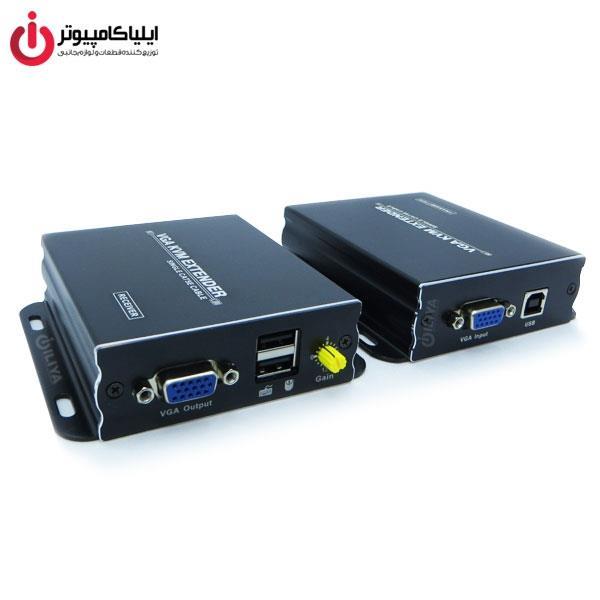 افزایش دهنده 300 متری کابل VGA و USB2 لایمستون مدل LS-VKE300                                          Limestone LS-VKE300 VGA And USB2 Extension Device 300m