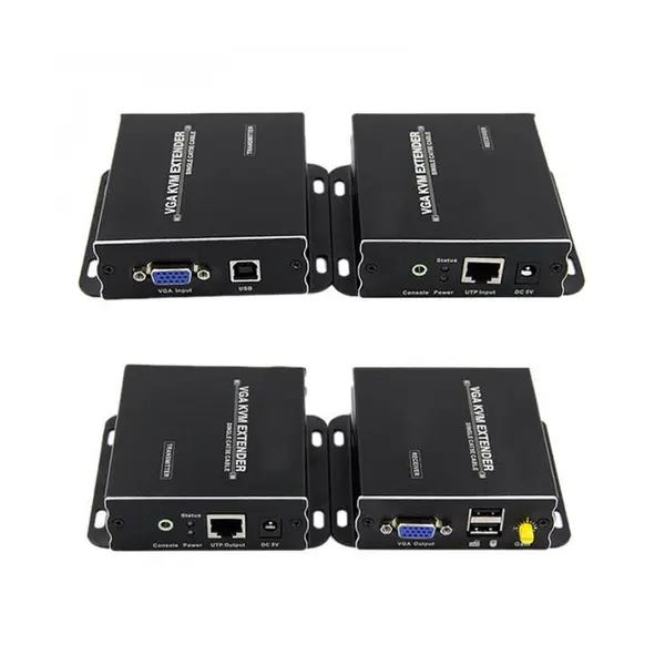 افزایش دهنده 300 متری کابل VGA و USB2 لایمستون مدل LS-VKE300 Limestone LS-VKE300 VGA And USB2 Extension Device 300m