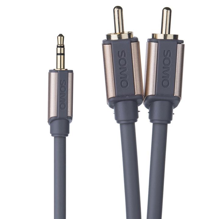 کابل تبدیل جک 3.5 میلی متری به RCA سومو مدل SR5518 طول 1.8 متر Somo SR5518 Aux To RCA Cable 1.8M