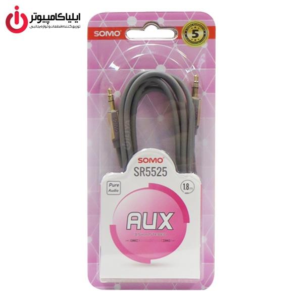 کابل انتقال صدا 3.5 میلی متری سومو مدل SR5525  طول 1.8 متر Somo SR5525 3.5mm Audio Cable 1.8m