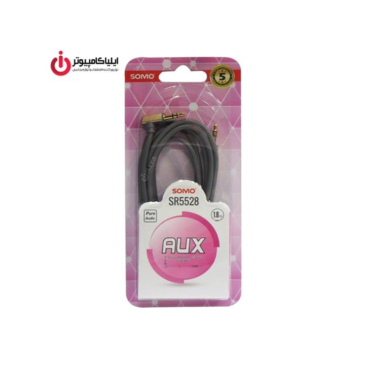 کابل انتقال صدا 3.5 میلی متری سومو مدل SR5528 طول 1.8 متر Somo SR5528 3.5mm Audio Cable 1.8m