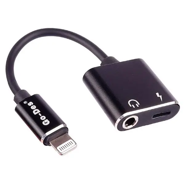 کابل و مبدل تبدیل Go-Des GD-UC026 Lightning to AUX / Lightning