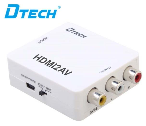 مبدل HDMI به AV دی تک مدل دی تی 6524 DTECH DT-6524 HDMI TO AV CONVERTER