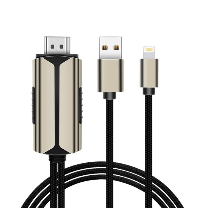 کابل تبدیل HDMI به لایتنینگ/USB کوتتسی مدل 33022 طول 2 متر Coteetci 33022 HDMI to Lightning USB converter 2.0m
