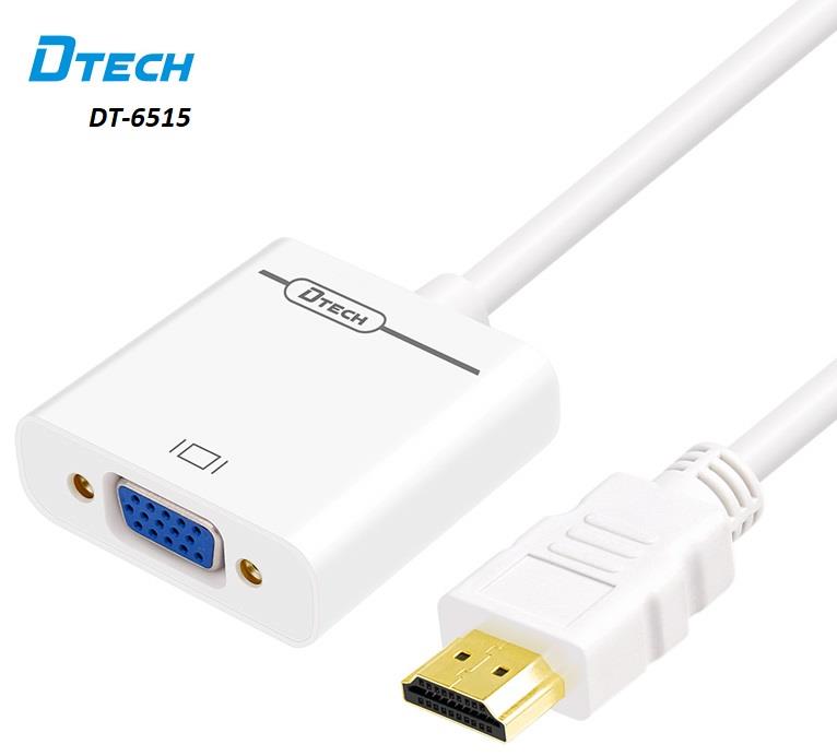 تبدیل HDMI به VGA سیم دار دی تک مدل دی تی 6515 Dtech DT-6515 HDMI TO VGA Cable