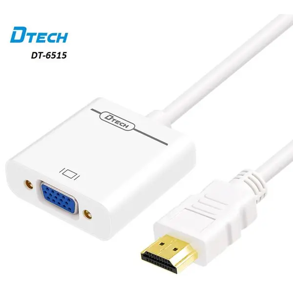تبدیل HDMI به VGA سیم دار دی تک مدل دی تی 6515 Dtech DT-6515 HDMI TO VGA Cable