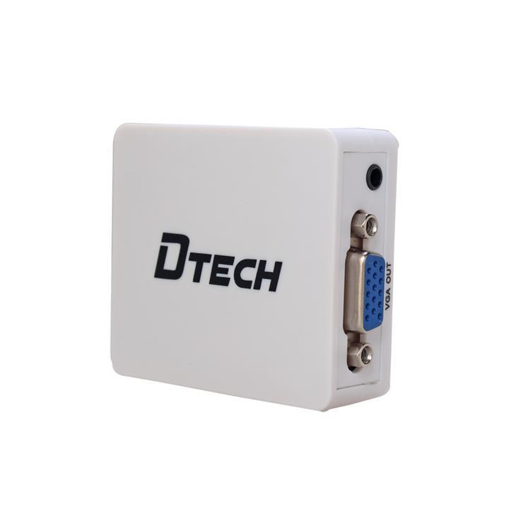 کابل و مبدل تبدیل HDMI به VGA دی تک مدل دی تی 6528 DTECH DT-6528 HDMI TO VGA CONVERTER