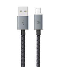 کابل چرمی میکرو راک اسپیس مدل Metal and Leather به طول یک متر Rock space Metal and Leather USB to micro Cable