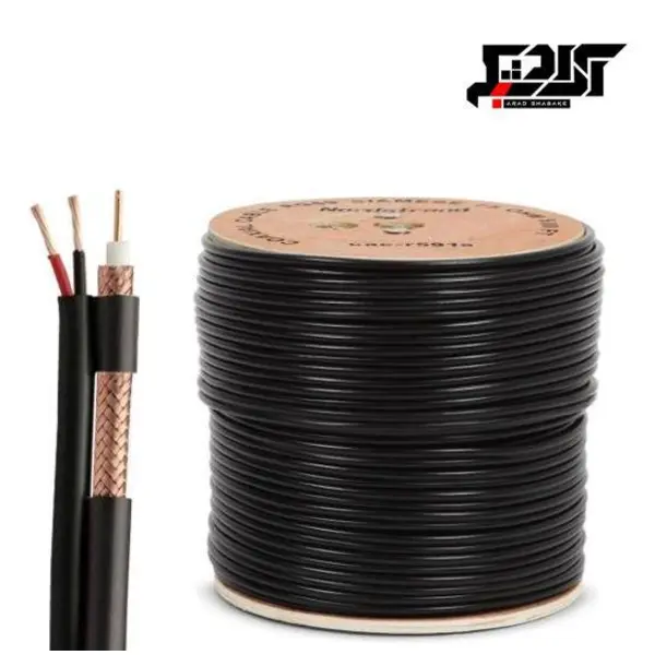 کابل Rj 08 ترکیبی برق1*2 شیلد 144 رشته مغزی مس زیمنس  حلقه 305 متری