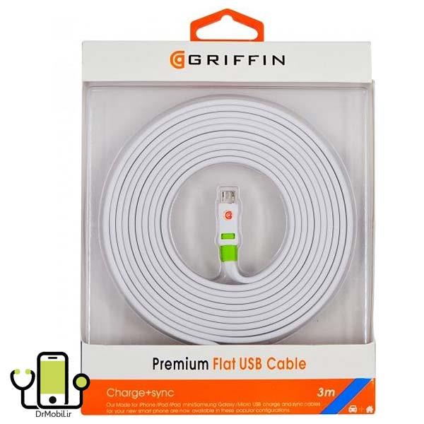 کابل تبدیل USB به لایتنینگ گریفین اکسترا لانگ به طول 3 متر Griffin Extra Long USB To Lightning Cable 3m