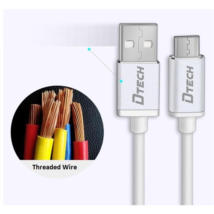کابل تبدیل USB 3.0 به Type-C دی تک مدل تی 0306 به طول 1.5 متر کابل تبدیل USB-3 به Type-C طول 1.5m دیتک Dtech DT-T0306