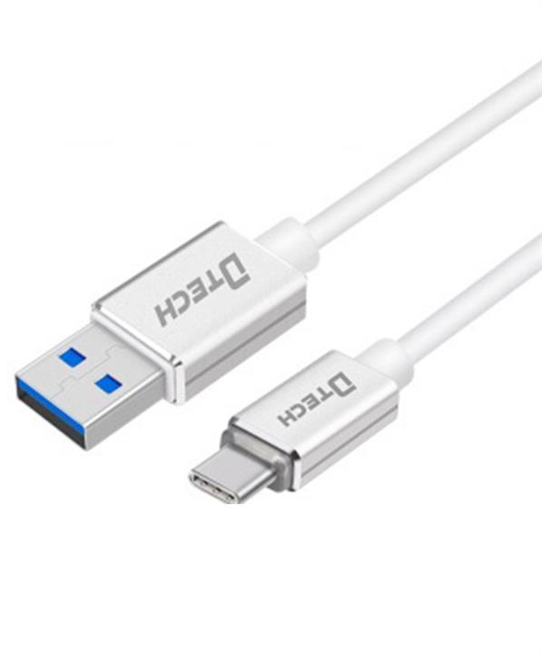 کابل تبدیل USB 3.0 به Type-C دی تک مدل تی 0306 به طول 1.5 متر کابل تبدیل USB-3 به Type-C طول 1.5m دیتک Dtech DT-T0306