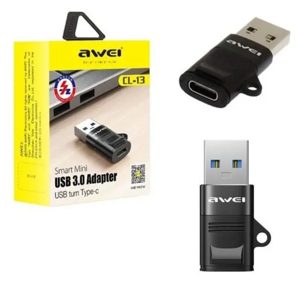 کابل و مبدل تبدیل  USB 3 به TYPE C مدل AWEI CL-13