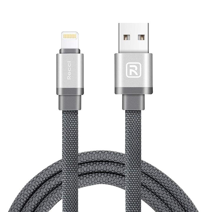 کابل تبدیل USB به لایتنینگ رسی مدل Canvas به طول 1 متر Recci Canvas USB to Lightning Cable 1m