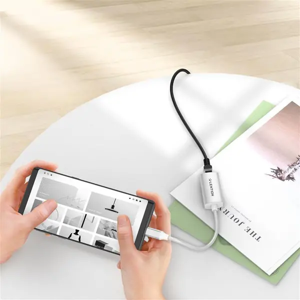 مبدلUSB-Cبه شبکه LENTION MODEL CU604E Converter Lention USB_C To RJ45 Model CU604E