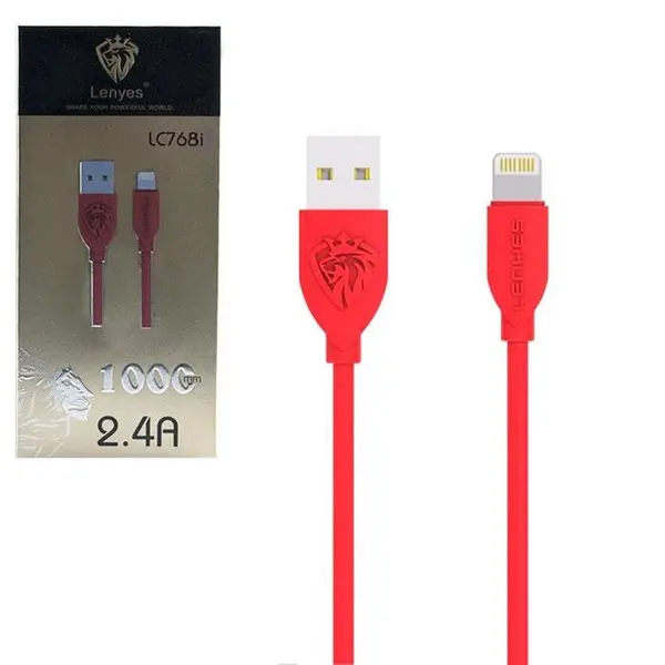 کابل تبدیل USB به لایتنینگ لنیز مدل LC-028i به طول 100 سانتی متر Lenyes LC-028i USB to Lightning Cable 100cm