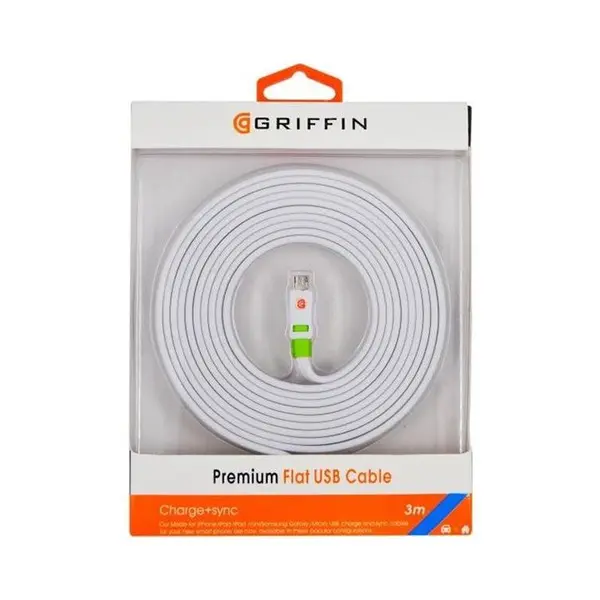 کابل تبدیل USB به microUSB گریفین مدل Premium طول 2 متر -