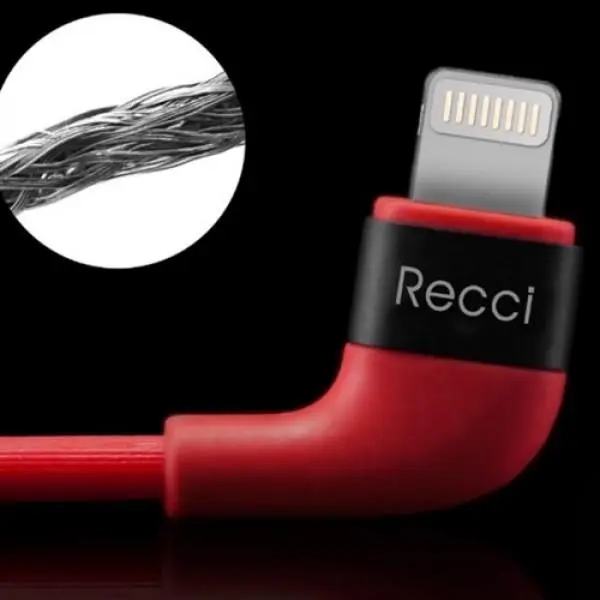 کابل تبدیل USB به لایتینینگ رسی مدل RCL-j100 Recci RCL-j100 Lightning Swfit Data Cable - 3