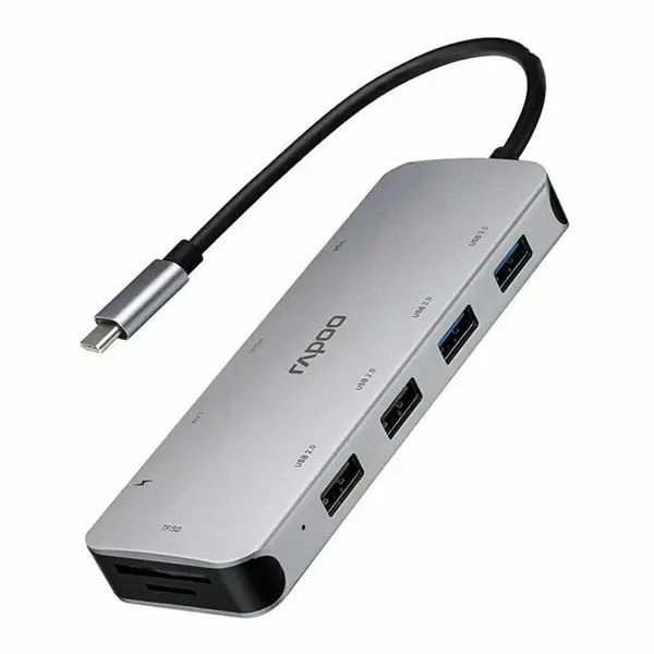 مبدل چند کاره USB Type-C رپو XD200C Rapoo XD200C USB Type-C Multifunction Adapter