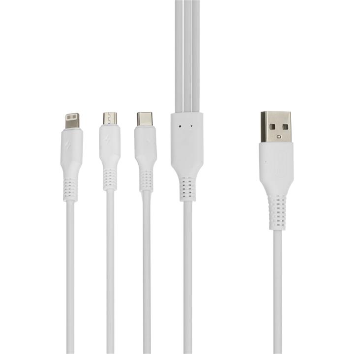 کابل تبدیل USB به لایتنینگ/USB-C/microUSB اوی مدل OV-102 طول 1 متر -