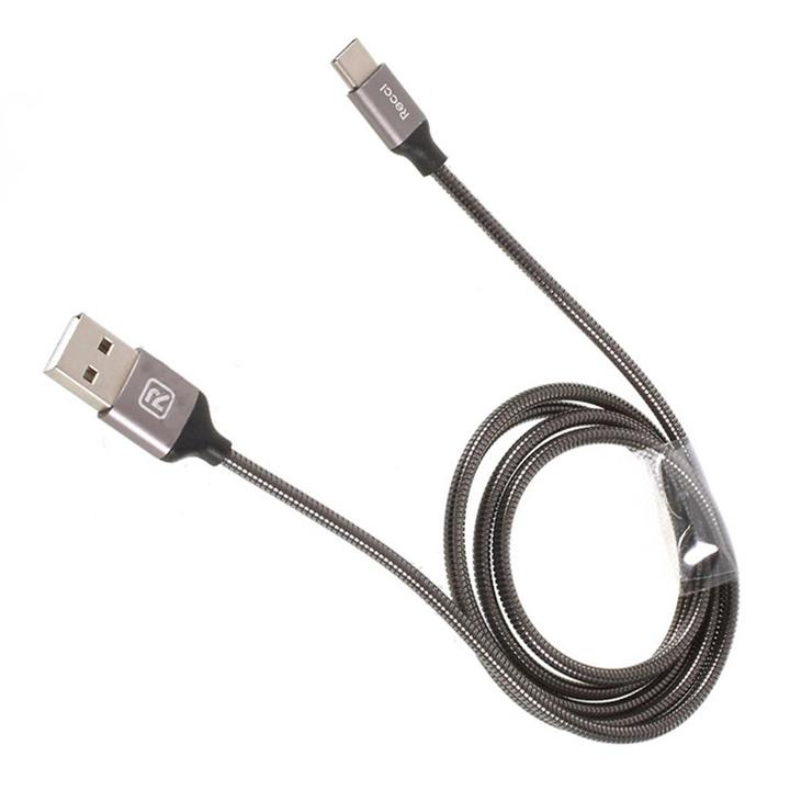 کابل تبدیل USB به USB Type-c رسی مدل Gravel به طول 1 متر Recci Gravle USB to USB Type-c Cable 1m