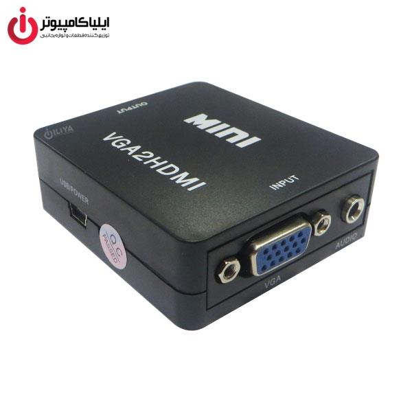 تبدیل تصویر VGA به HDMI برند لایمستون مدل LS-V2H + انتقال صدا  Limestone LS-V2H VGA To HDMI Converter + Audio Limestone LS-V2H VGA To HDMI Converter + Audio