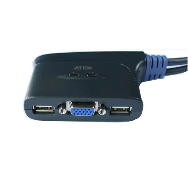 کابل و مبدل KVM آتن مدل CS62US دو پورت وی جی ای USB ATEN-CS62US 2-Port USB VGA KVM