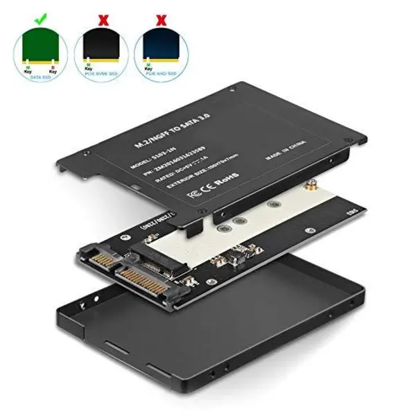 کابل و مبدل تبدیل M.2 به SَATA لمونتک انواع هارد M2 به ساتا