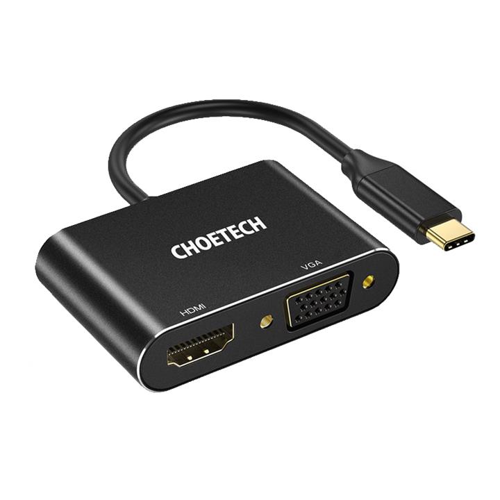 مبدل USB-C به HDMI / VGA چویتک مدل HUB_M17 -