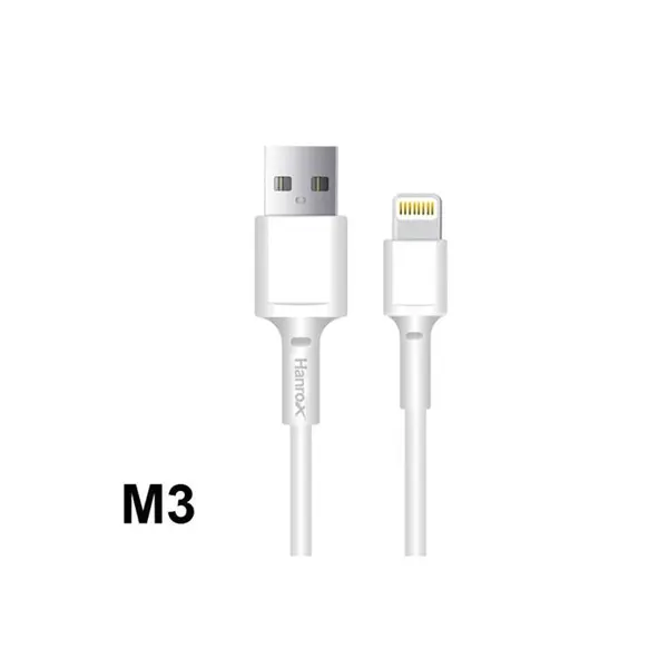 کابل تبدیل USB به لایتنینگ هانروکس مدل M3 طول ۱متر