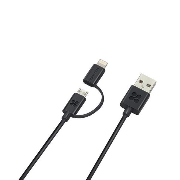 کابل تبدیل USB به microUSB و لایتنینگ پرومیت مدل linkMate-Duo طول 1.2 متر Promate linkMate-Duo USB To microUSB And Lightning Cable 1.2m
