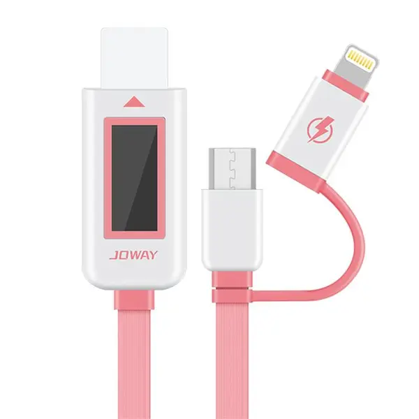 کابل تبدیل USB به لایتنینگ/microUSB جووی مدل LI93 طول 1 متر -