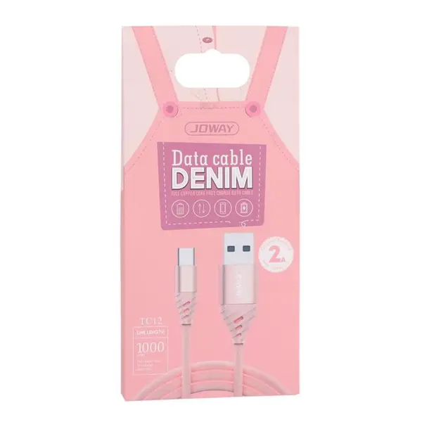 کابل تبدیل USB به USB-C جووی مدل TC12 به طول 1 متر Joway TC12 USB to USB-C Cable 1m