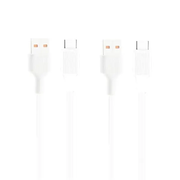 کابل تبدیل USB به USB -C دبلیو یو دبلیو مدل x128 طول 1 متر بسته 2 عددی -
