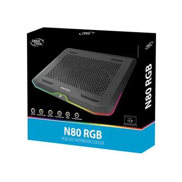 خنک کننده لپ تاپ Deepcool مدل N80 RGB Deep Cool N80 RGB NoteBook Cooler