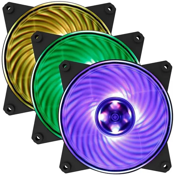 فن کیس کولر مستر مدل MasterFan Pro 140 Air Flow RGB Cooler Master MasterFan Pro 140 Air Flow RGB- 140mm 3 In 1 with RGB LED Controller - 3