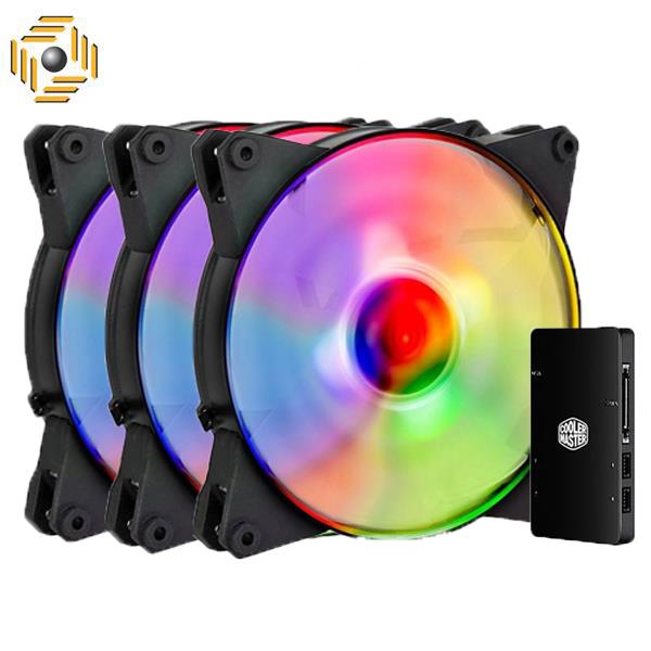 فن کیس کولر مستر مدل MasterFan Pro 140 Air Flow RGB Cooler Master MasterFan Pro 140 Air Flow RGB- 140mm  3 In 1 with RGB LED Controller