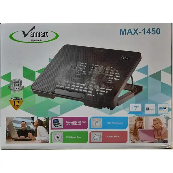 استند و پایه خنک کننده فن تنظیم ارتفاع نوت بوک وان مکس مدل MAX-1450