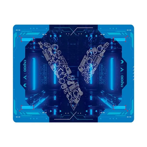 موس پد مخصوص بازی رپو مدل VP410 LARGE BLUE Rapoo vp410 Gaming Mouse Pad