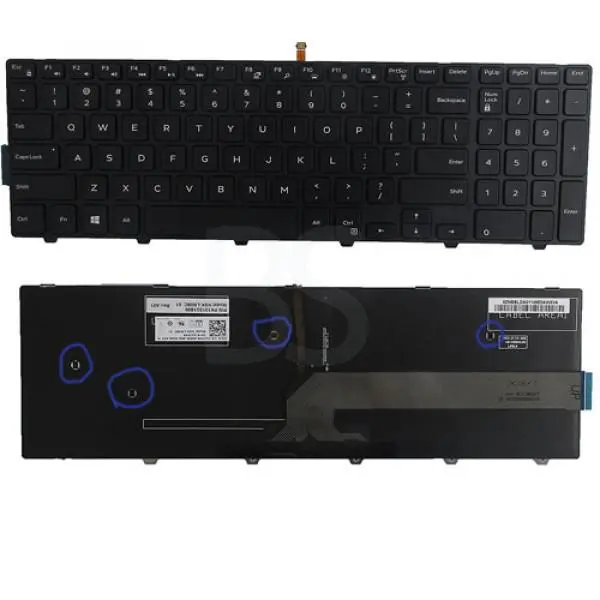 کیبورد لپ تاپ Dell مدل Inspiron 15 5000 - با بک لایت - با فریم - 4