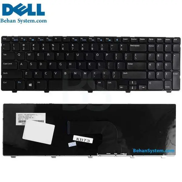 کیبورد لپ تاپ دل مدل Inspiron 3521 Keyboard Dell Inspiron 3521, 3537, 5521, 2521 Black