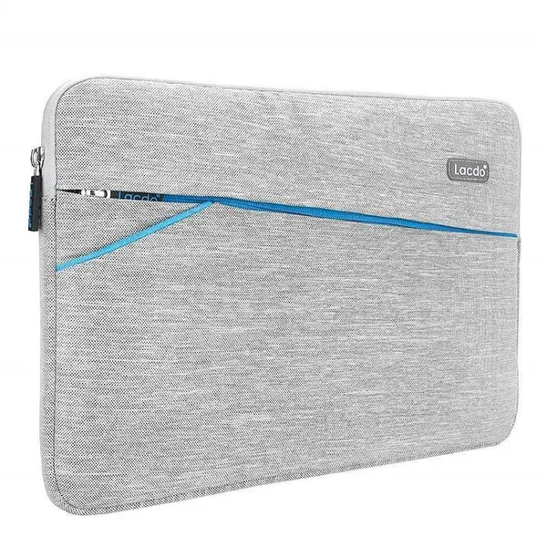 Lacdo 15.6 Inch Laptop Sleeve Bag Compatible Acer Aspire, Predator, Toshiba Satellite, Dell Inspiron, ASUS X551MA, F555LA HP Pavilion, Lenovo MSI GL62M, Chromebook Notebook Case, Water Resistant, Gray - 4