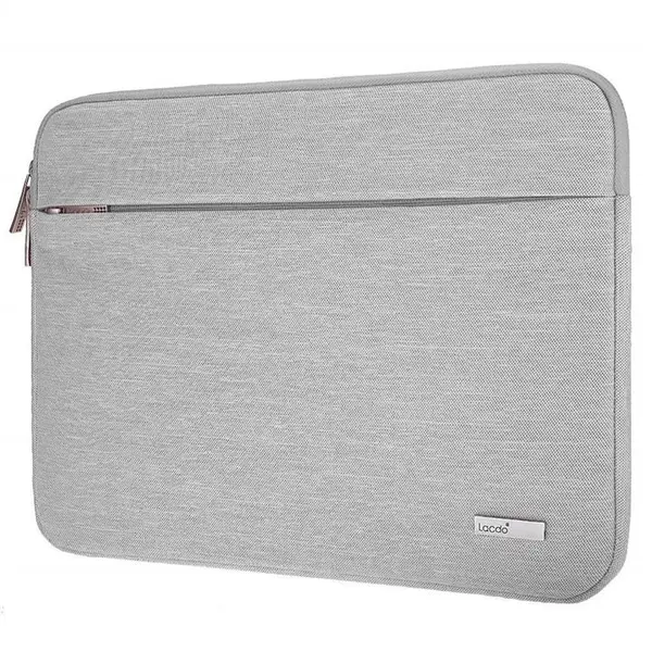 Lacdo 15.6 Inch Laptop Sleeve Bag Compatible Acer Aspire/Predator, Toshiba, Inspiron, ASUS P-Series, HP Pavilion, Lenovo, MSI GL62M, Chromebook Notebook Carrying Case, Water Resistant, Gray - 5