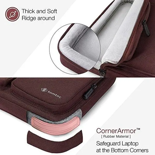 کیف کاور جدا LENOVO ASUS tomtoc 360 Protective Laptop Shoulder Bag for 15.6 Inch Acer Aspire 3/5/7 Laptop, HP Pavilion 15.6, Dell Inspiron 15 3000, 15.6 ASUS ROG Zephyrus and ASUS Lenovo Samsung 15 Inch Notebook - 3
