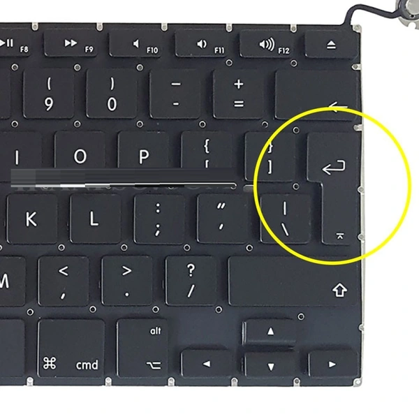 کیبورد لپ تاپ اپل MacBook Pro A۱۲۷۸ اینتربزرگ به همراه کلید پاور Apple MacBook Pro A1278 Keyboard