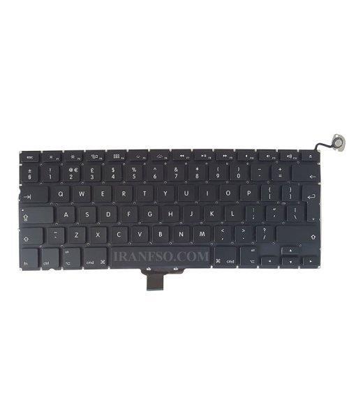 کیبورد لپ تاپ اپل MacBook Pro A۱۲۷۸ مشکی اینتربزرگ به همراه کلید پاور Apple MacBook Pro A1278 Keyboard