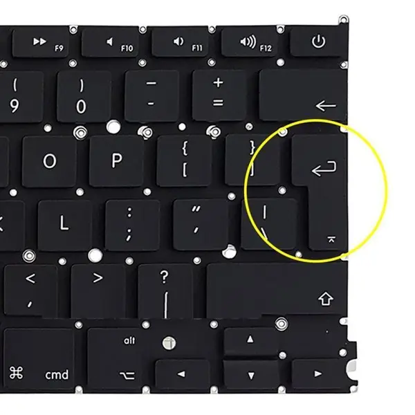 کیبورد لپ تاپ اپل MacBook Pro A۱۴۲۵ اینتر بزرگ Apple MacBook Pro A1425 Keyboard
