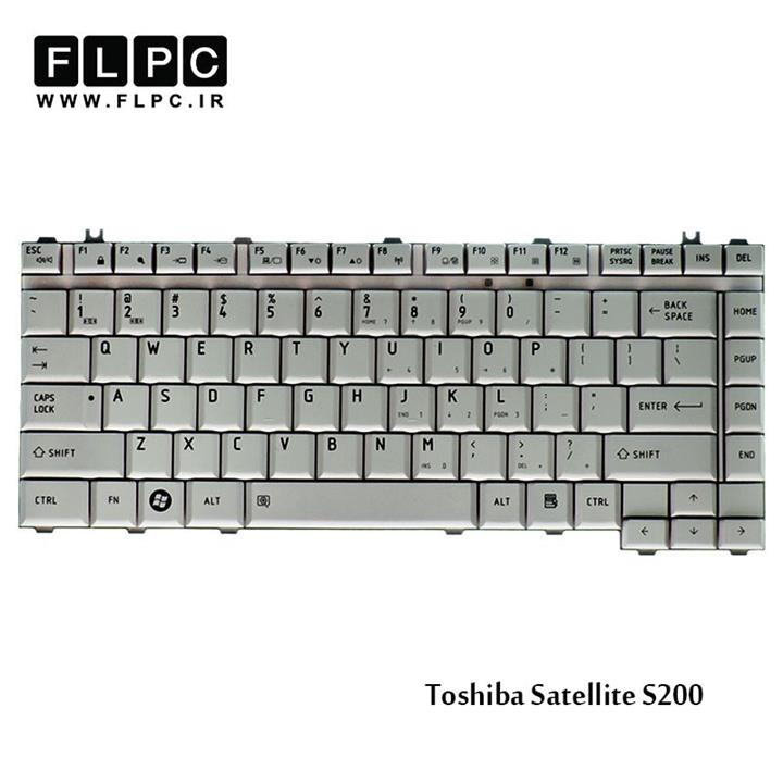 کیبورد لپ تاپ توشیبا S200 سفید  Toshiba Satellite S200 Laptop Keyboard