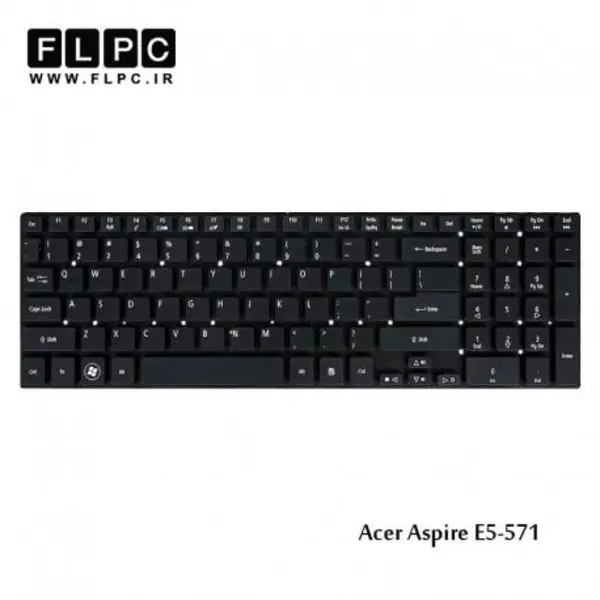 کیبورد لپ تاپ ایسر Acer Laptop Keyboard Aspire E5-571 -اینتر کوچک-بدون فریم - 2