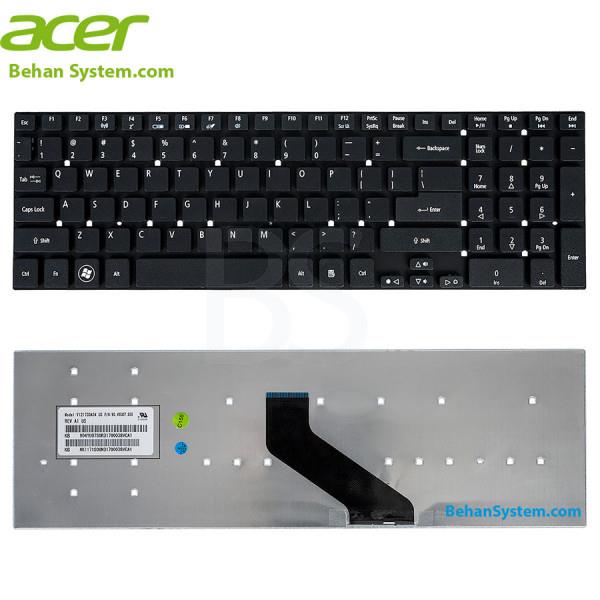 کیبورد لپ تاپ ایسر Acer Laptop Keyboard Aspire E5-571 مشکی-اینتر کوچک-بدون فریم